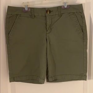 Olive green American Eagle Bermuda shorts